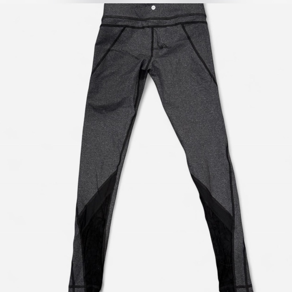 Vimmia Charcoal and Black Active Leggings with Lace detail - Picture 2 of 5
